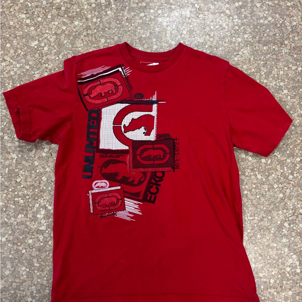 Ecko Unlimited Red Graphic Men's T-Shirt